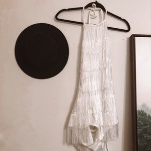 PLT WHITE TASSEL ROMPER